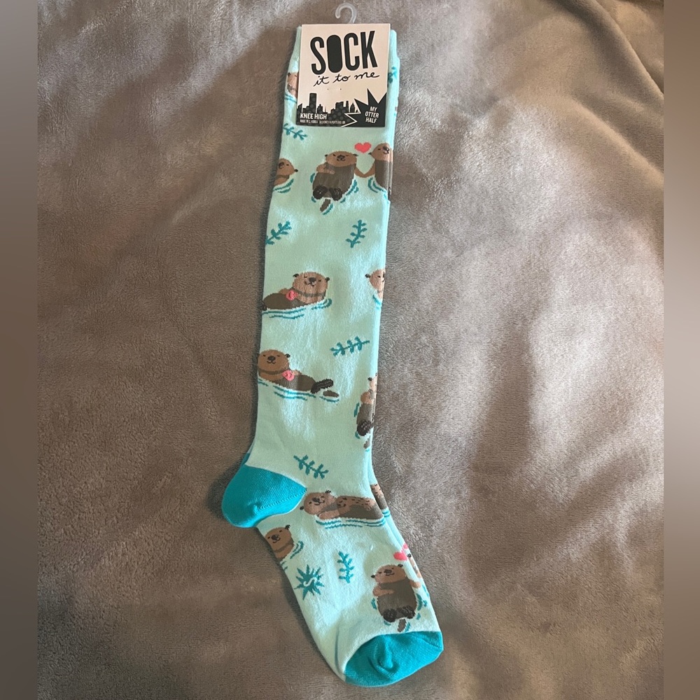 NWT Sock it to me otter socks knee length